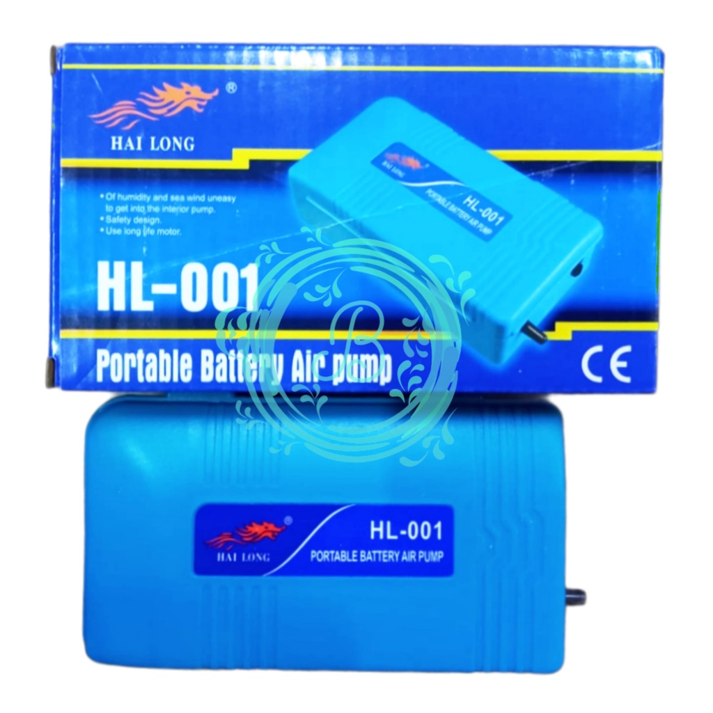 HL 001 Hailong Portable Air Pump Pompa Udara Baterai Emergency Darurat Portabel Hai Long HL-001