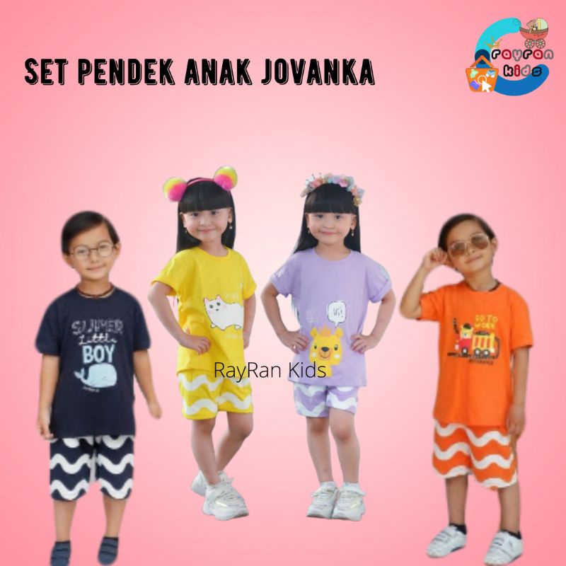setelan kaos anak JOVANKA.ID usia 2-8th/ set mix jovanka/ setelan kaos anak branded/ baju anak