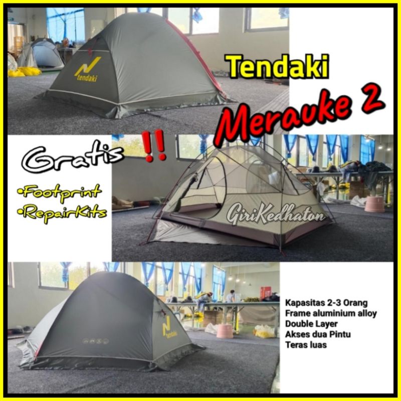 TENDAKI MERAUKE 2  SECOND (Bekas) Tenda Camping anti badai