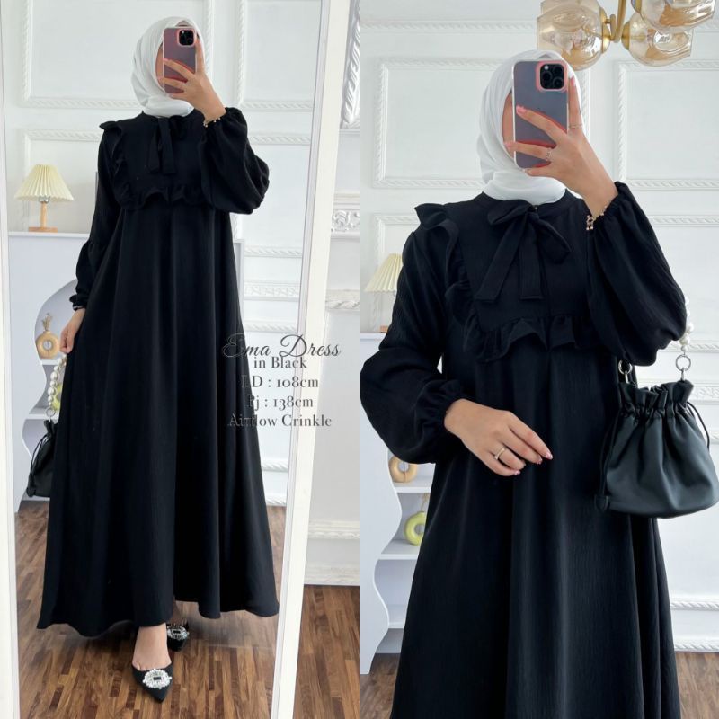 EMA DRESS AIRFLOW KRINGKLE // GAMIS TERBARU CRINKLE