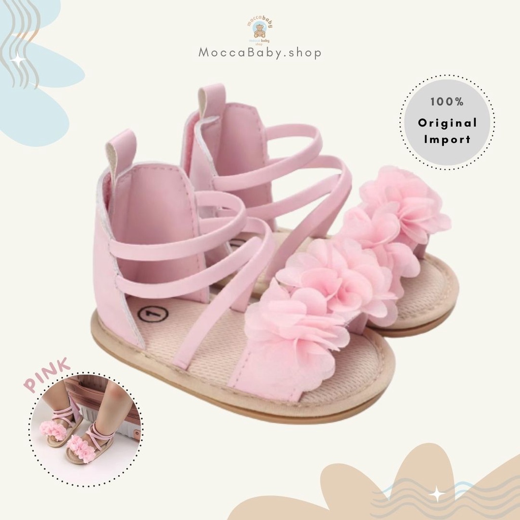 MBSS - PREWALKER Sepatu Anak Bayi Baby Shoes Sandal Casual Socks Anti Slip Bahan Import / VINNY RUFFLE