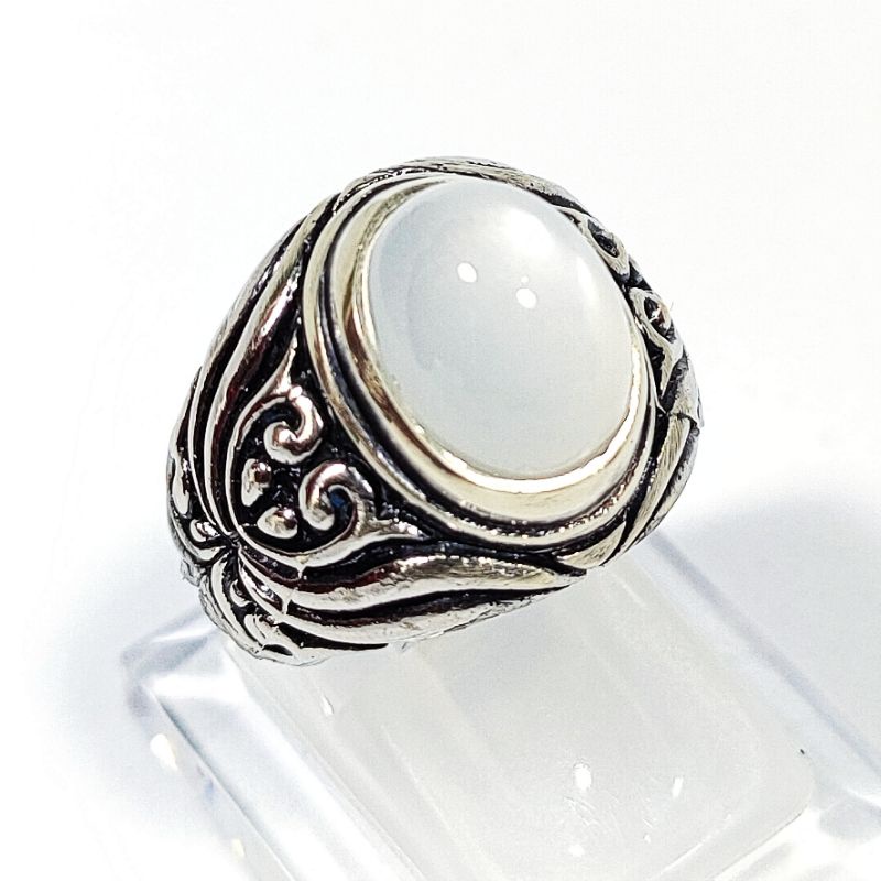 CINCIN BATU AKIK NATURAL MOONSTONE CEYLON CODE 02213