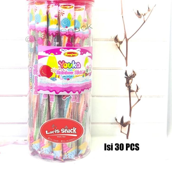 

Star Permen Gummy Youka Rainbow Stick Ranjani Candy (1 Pack isi 30) gas !!