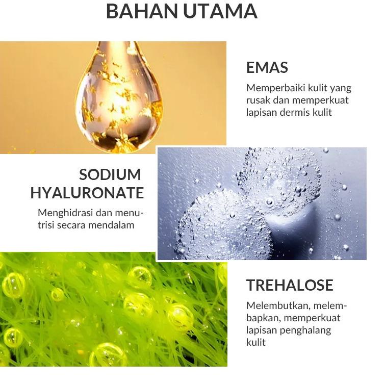 Promo Terbatas--【BPOM】BIOAQUA 24K Gold Hydrating Essence Serum Face Skin Care Serum 50g