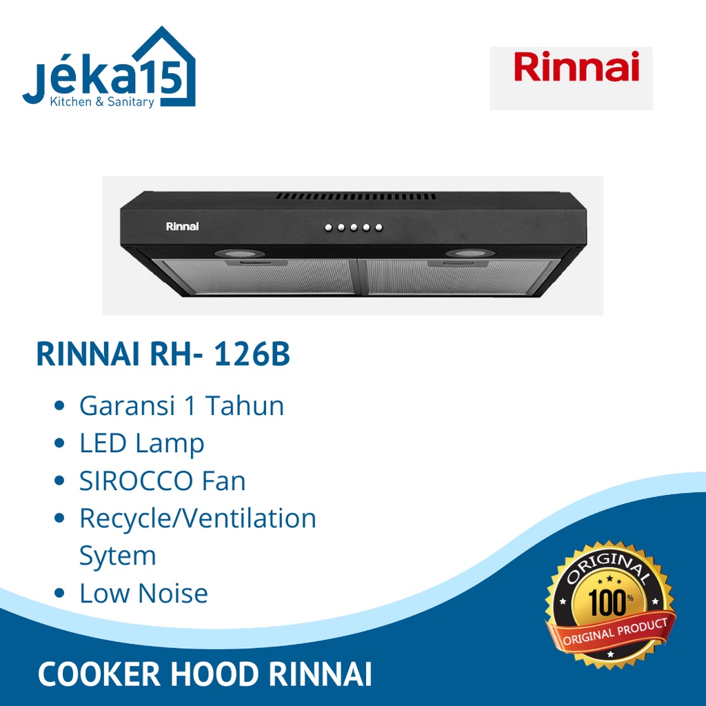 Rinnai RH- 126B Cooker Hood Slim 60cm