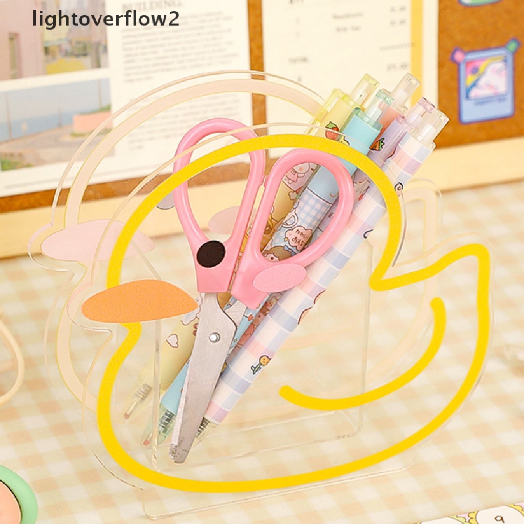 (lightoverflow2) Ins Holder / Organizer Pen / Stationery Bahan Akrilik Bentuk Beruang / Kelinci