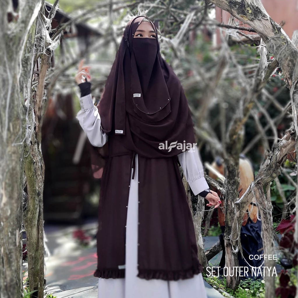 Set Outer Natya Ceruty Syar'i free cadar by Alfajar