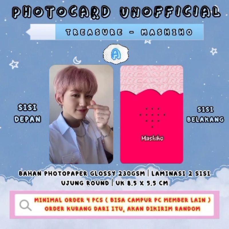Photocard TREASURE - MASHIHO / Photocard Unofficial / Photocard MASHIHO TREASURE