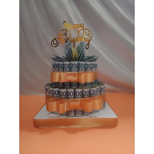 

buket money cake