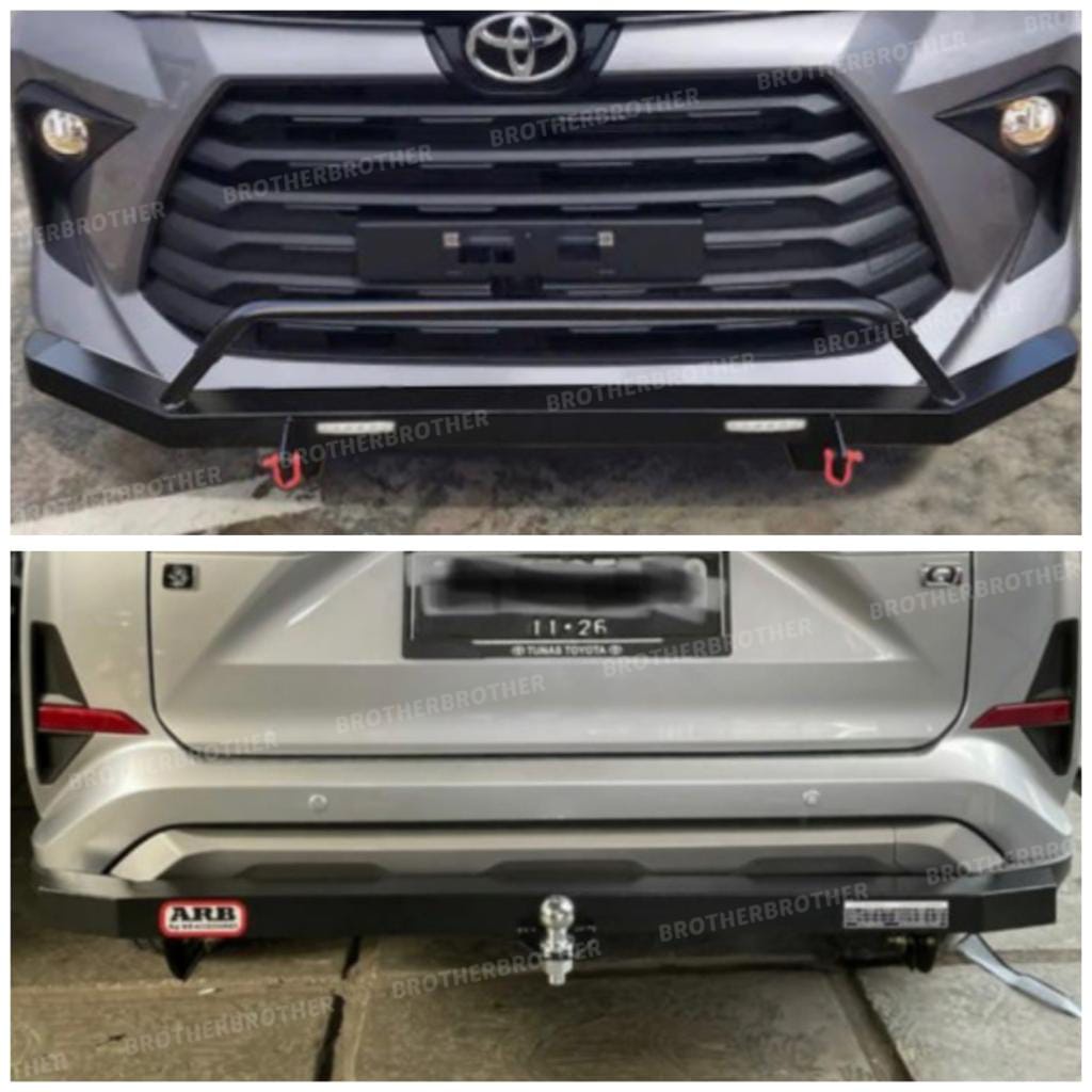 Paket Tanduk Towing Depan Belakang  Avanza Xenia Veloz 2021 2022 2023 UP ARB Lampu LED