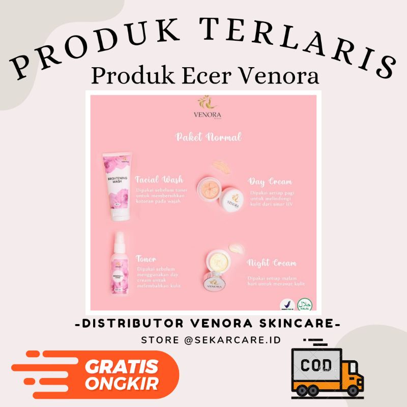 TERLARIS ! [ECER] VENORA SKINCARE / VENORA BEAUTY MEMBERIKAN EFEK KULIT WAJAH SEHAT BEBAS JERAWAT BIKIN WAJAH BEBAS KOMEDO