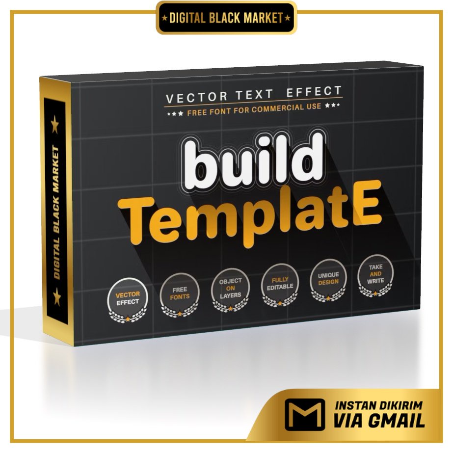 Build Template Editable Text Effect Font Style