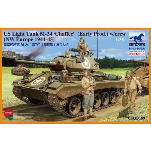 Bronco 35069 1/35 US Light Tank M-24 'Chaffee' (Early prod.) with crew