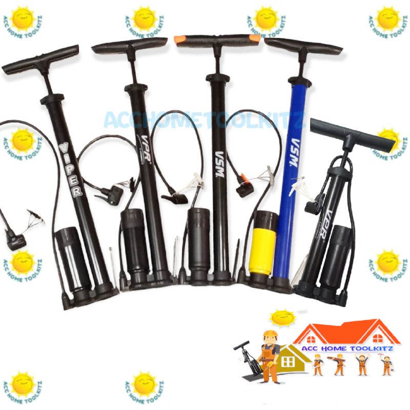 Pompa Angin Sepeda Motor Mobil Tabung Meter Black ASLI ORIGINAL 100% ORI / VPR/VIPER/VSM/CAB/VSM