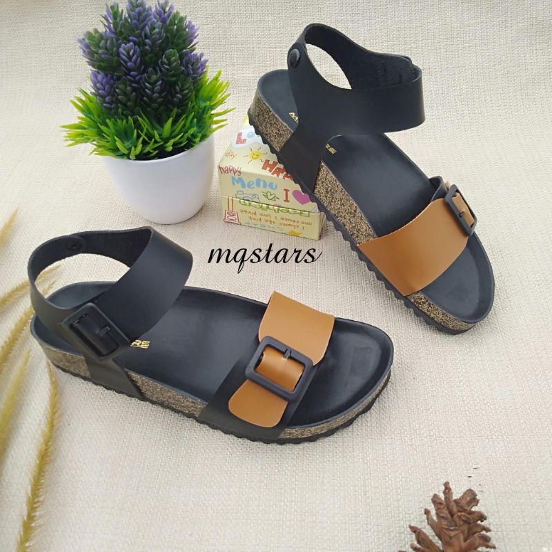 mqstars Sandal Puyuh Gesper Wanita Trendy Tali Belakang