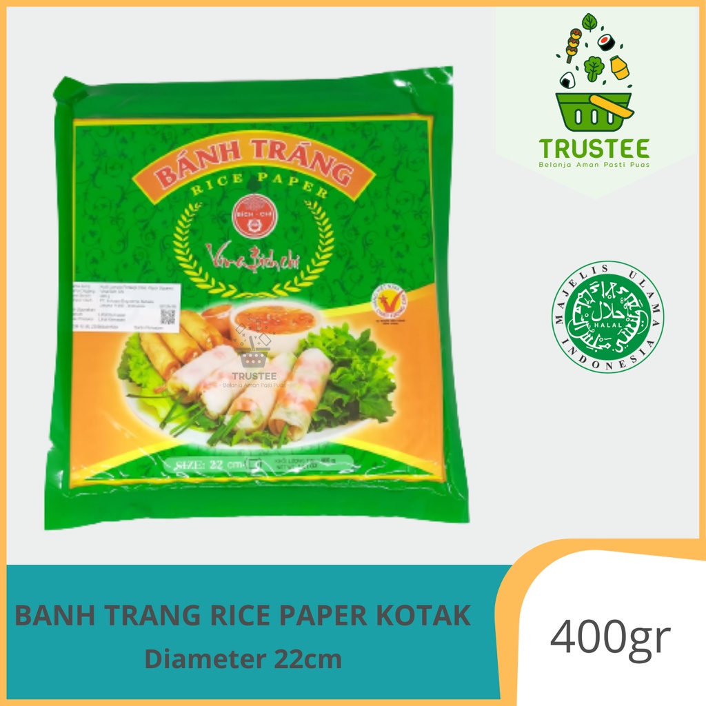 Banh Trang Vietnam Rice Paper 400gr 22cm - Kulit Lumpia Vietnam - Spring Roll - Salad Wrap