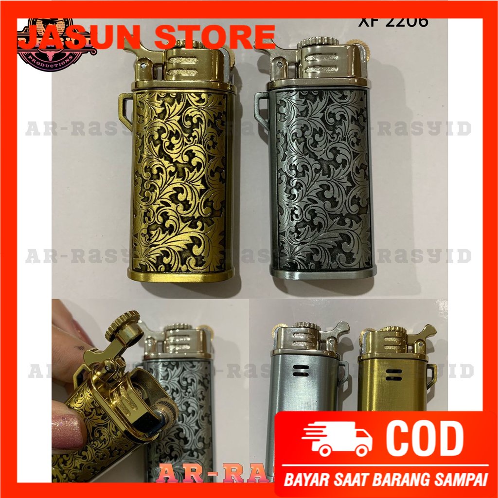 Bisa COD! Korek Api Roda Las Gas Cool The Lighter Motif Batik XF-2206