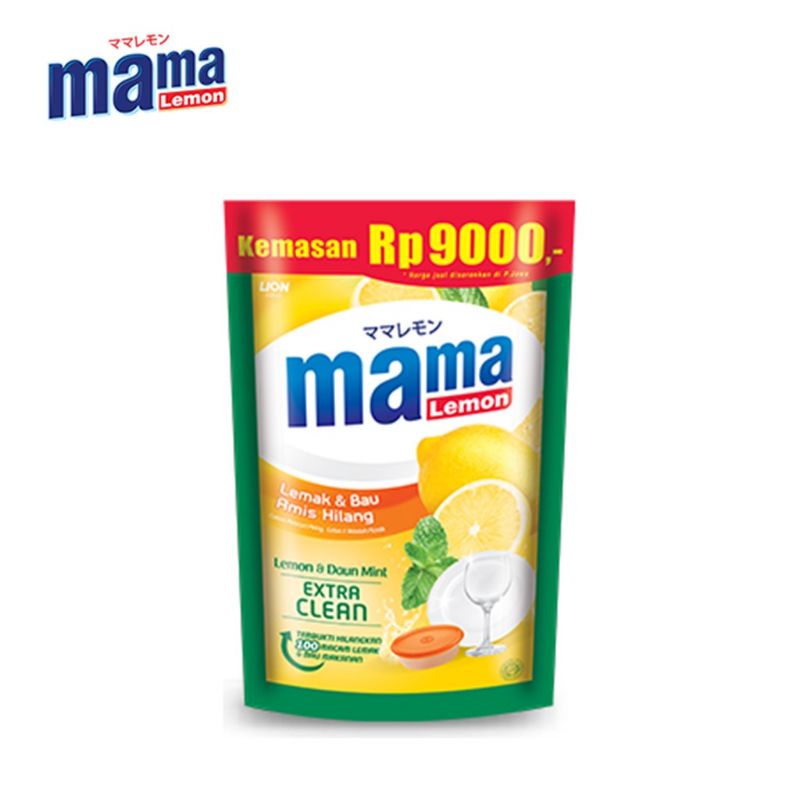 Mama Lemon + Daun Mint Sabun Cuci Piring Extra 400ml + 50ml