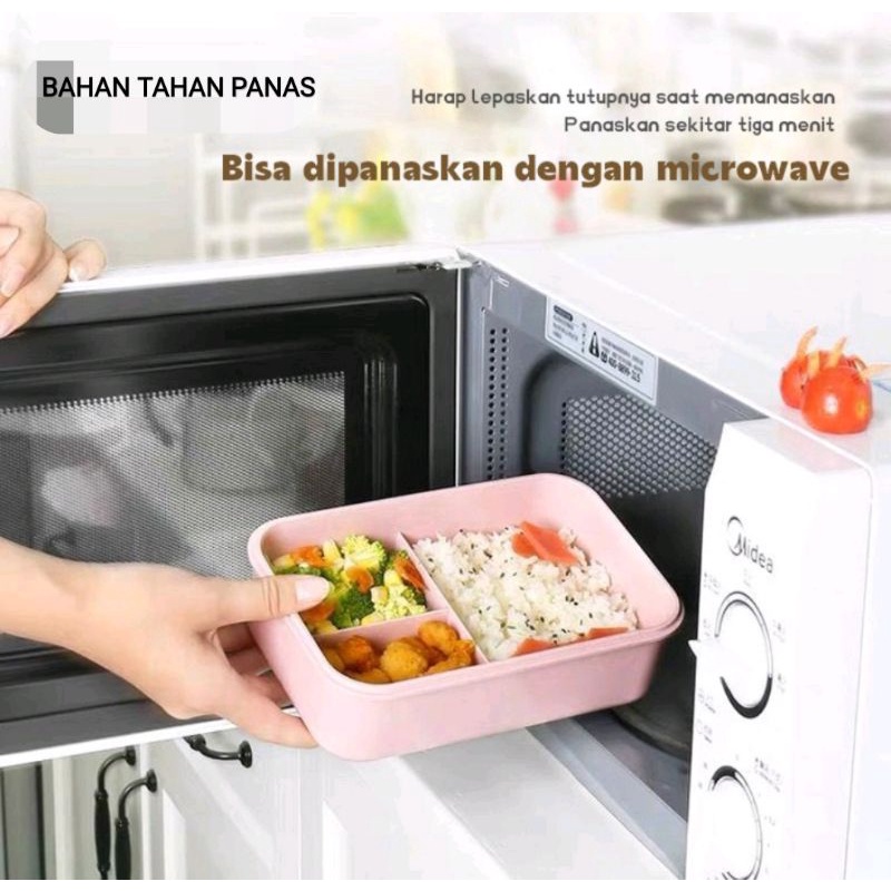 BLESSHOP Kotak Bekal Lunch Box Wadah Makan Siang Gelas Soup Cangkir Sup