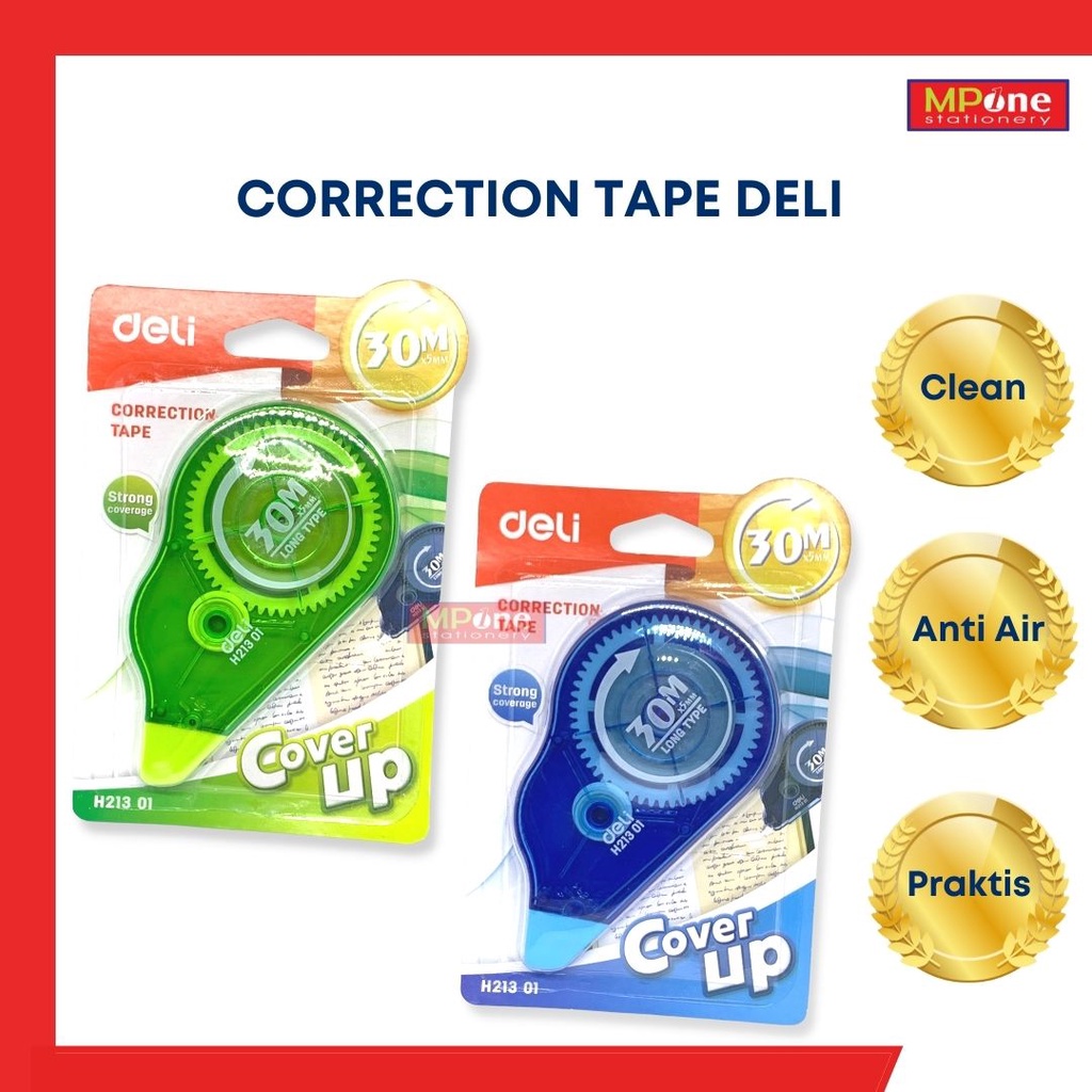 

Correction Tape Deli Cover Up H213 / Correction Tape Deli / Tip X Roll Kertas DELI