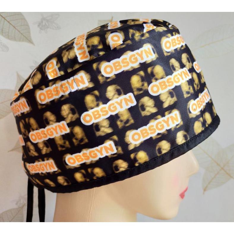 PRODUK- HEAD CAP /TOPI MEDIS / SCRUB HAT / SURGICAL CAP / TOPI DOKTER OBGYN USG .