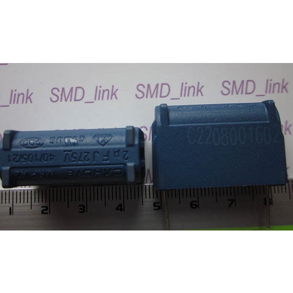 Kapasitor MKP X2 - 2uF, 3uf, 4uf, 5uf - 275V AC / 400V DC Vertikal Biru