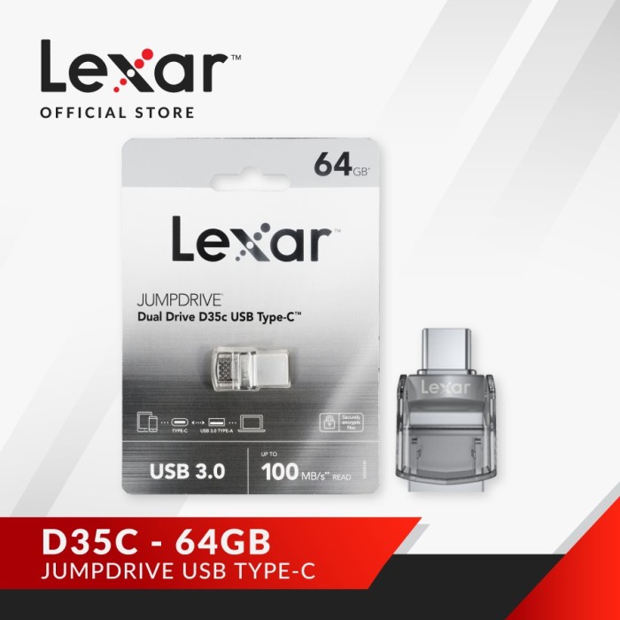 Lexar Type C OTG 64GB JumpDrive D35c USB 3.0