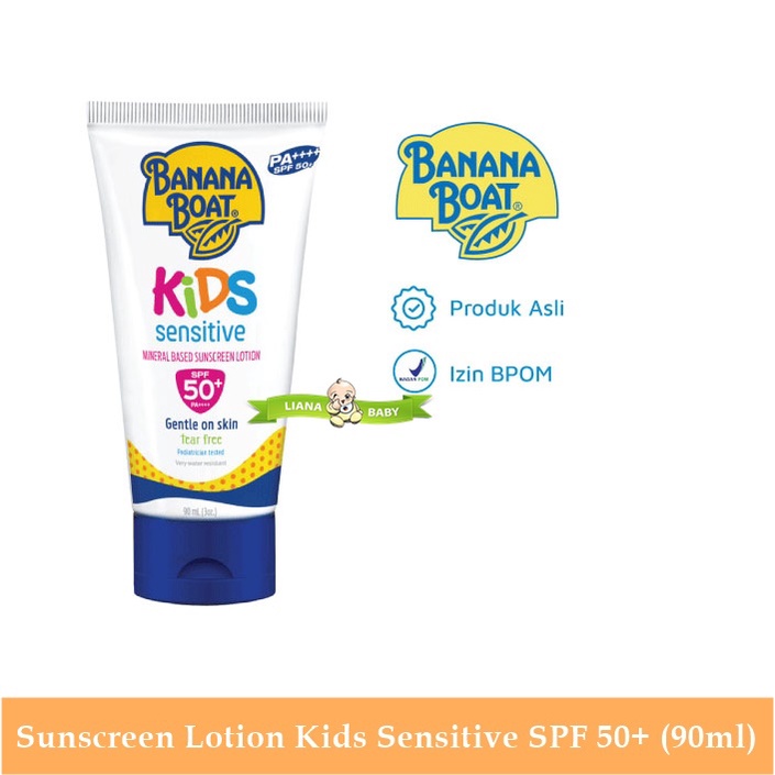 PERA188 SUNBLOCK BANANA BOAT SUNSCREEN LOTION KIDS SENSITIVE SPF 50 TEAR FREE 90 ML bln 3 2025