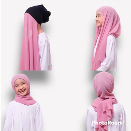 TERBARU Pashmina Inner Anak 2in1 Babydoll Usia 4-10th