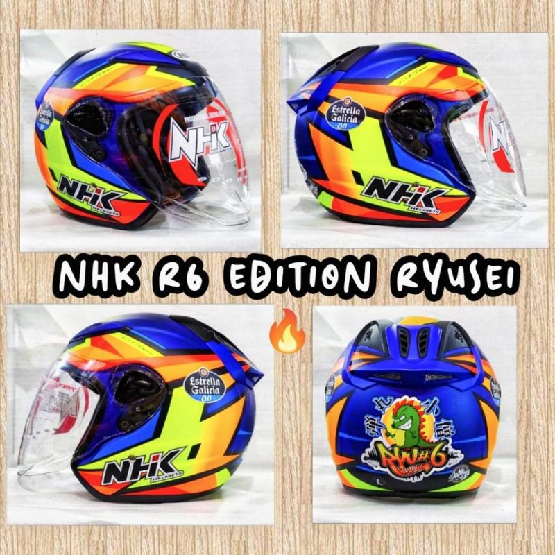 Jual NHK R6 Ryusei Yamanaka Special Edition | Helm half face motif ...