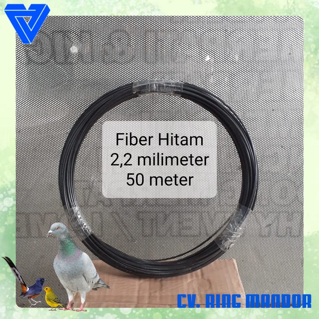 RUJI FIBER HITAM 2,2 MILIMETER NON KULIT RUJI SANGKAR RUJI KANDANG
