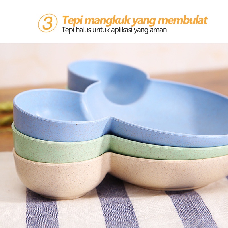 Mangkok Mickey Bahan Jerami Mangkuk Mickey Mouse Mangkok Makan Sup B292