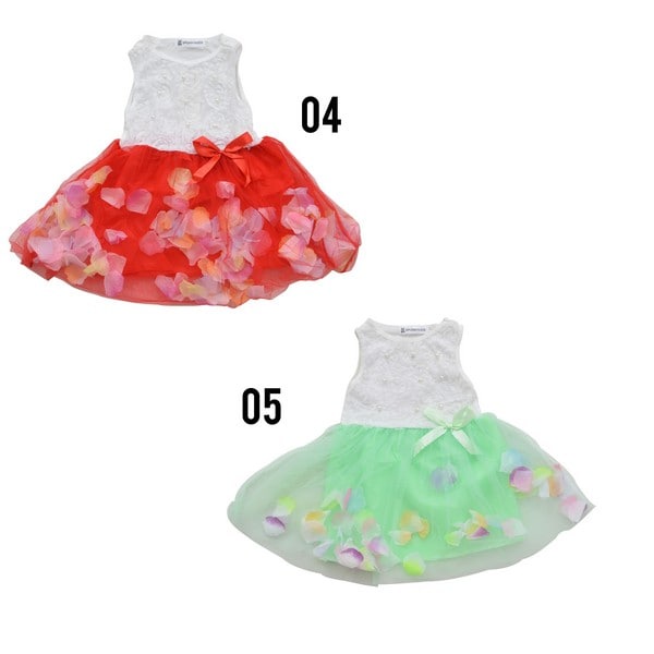 BARU LID7016 - Dress Tutu Anak Kids Girls Sleeveless Princess Party Lace Bow-Your Affordable Quality!