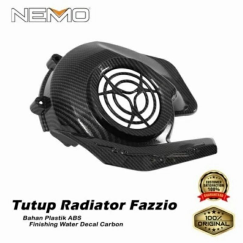 Cover Tutup Radiator FAZZIO 125 Carbon Nemo