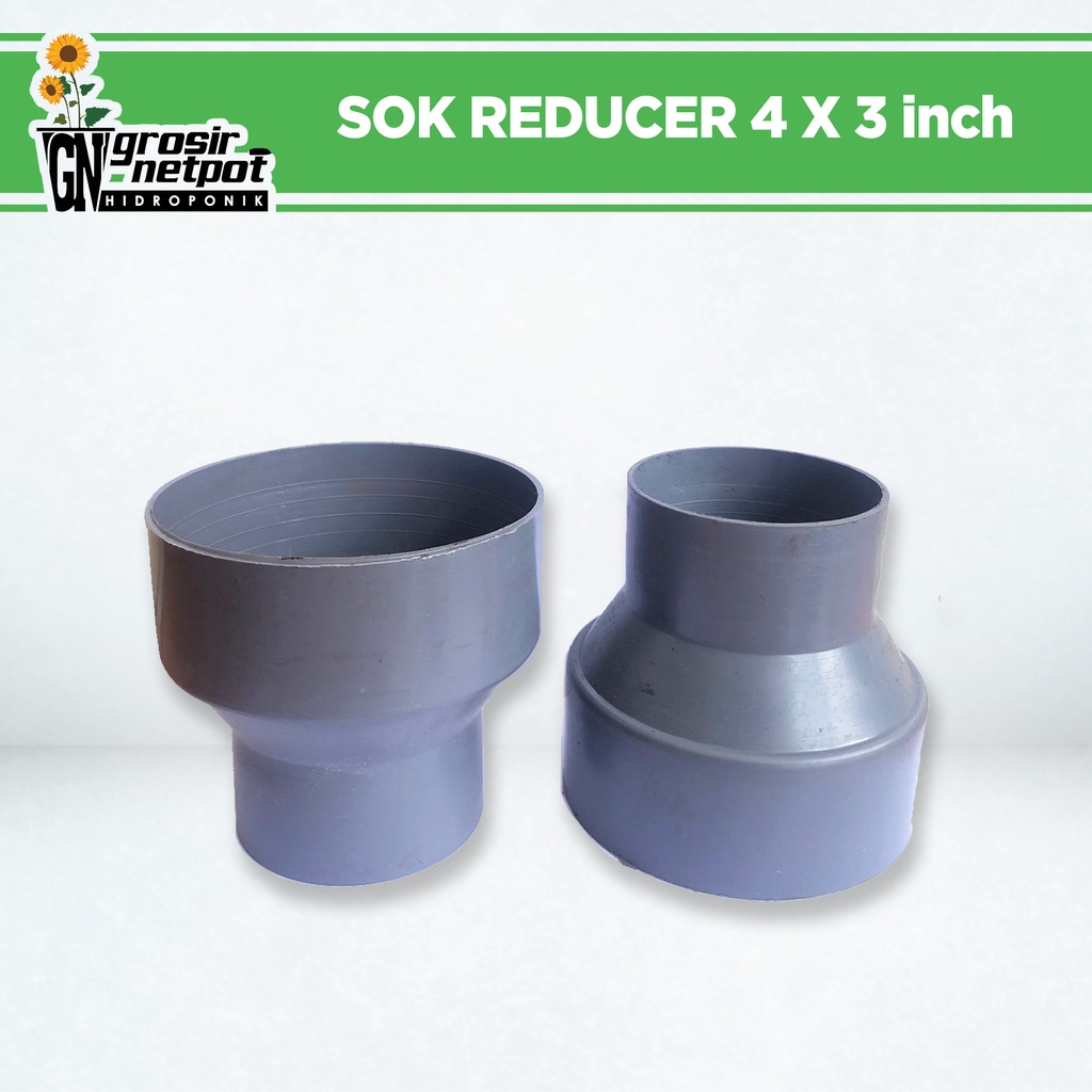 Reducer Sok Vlok Overloop 4x3 inch / Sambungan Pipa PVC 4" ke 3"