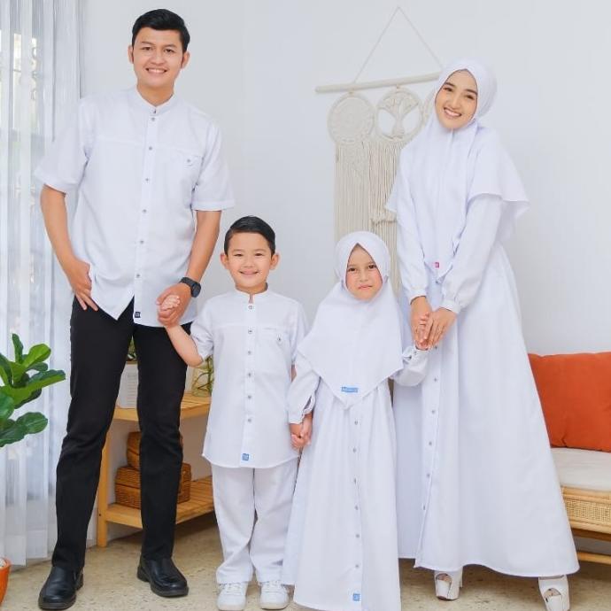 Gamis Putih Azma Baju Muslim Manasik Anak Remaja Perempuan Ori Nubi Tiaradwiputrii26