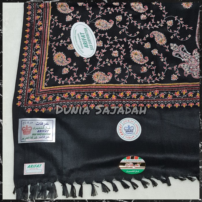 Sorban Sorban Kashmiri Print Motif Bordir Hitam / Sorban Sablon India Hitam(K2K7) IMPORT PREMIUM Sor