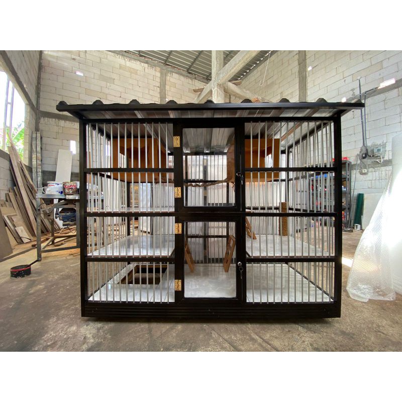 rumah kucing outdoor kandang hewan custom bahan alumunium cat playground cat room mewah