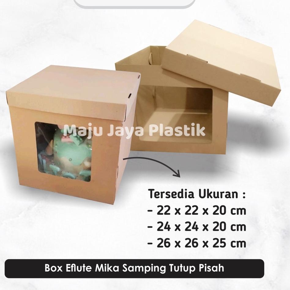 

㍾ CAKE BOX EFLUTE isi 5pcs 22x22x20 24x24 26x26 28x28x25 / JENDELA MIKA / DOS DUS TART / KOTAK COKLAT TINGGI WINDOW MIKA/christmas box/ Box idul fitri/ hampers/ box tart / Box Kardus E-Flute Dus Kotak Box Tart Cake Tinggi Dus Kue Tart Ulang Tahun/ dus tar