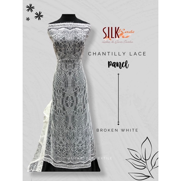 (TERMURAH) KAIN 2,50Meter CHANTILLY LACE PANEL/ SEMI PRANCIS PANEL