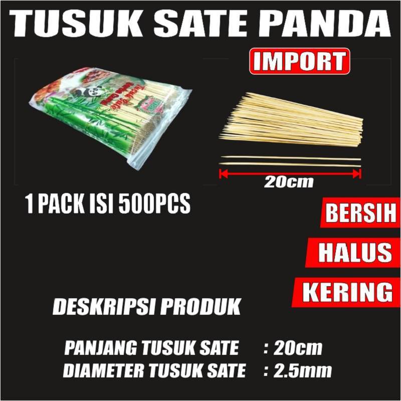 Sumpit Bambu Import Panda + Tusuk Sate / Gigi Bambu Panda Pack SBY