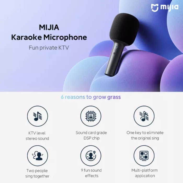 Mijia Karaoke microphone Wireless Mic Mikrofon With Chip DSP