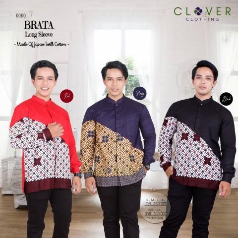 Baju Kemeja Batik Lengan Panjang Brata Clover Clothing 99