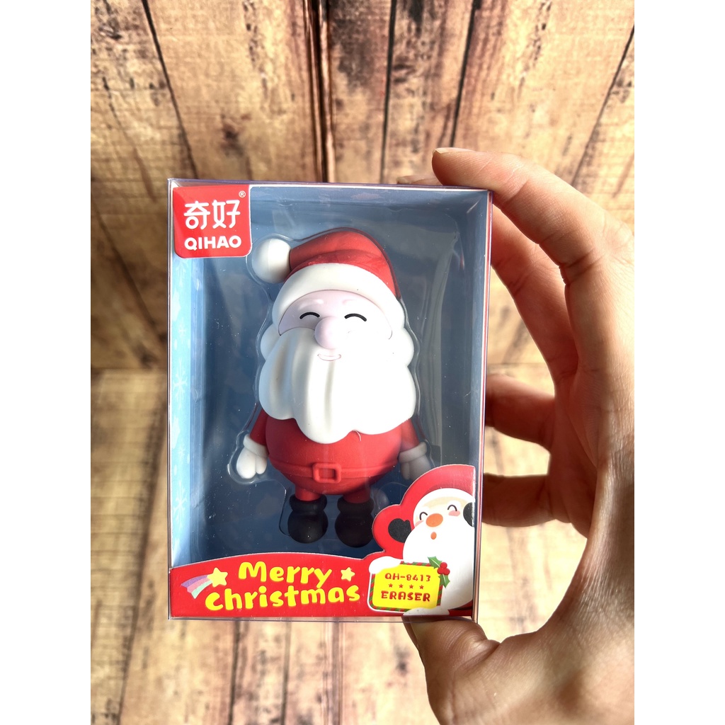 Penghapus Set Mika Qihao Sensory Merry Christmas QH-8413 - Fancy Eraser Super Cute - Setip Xmas