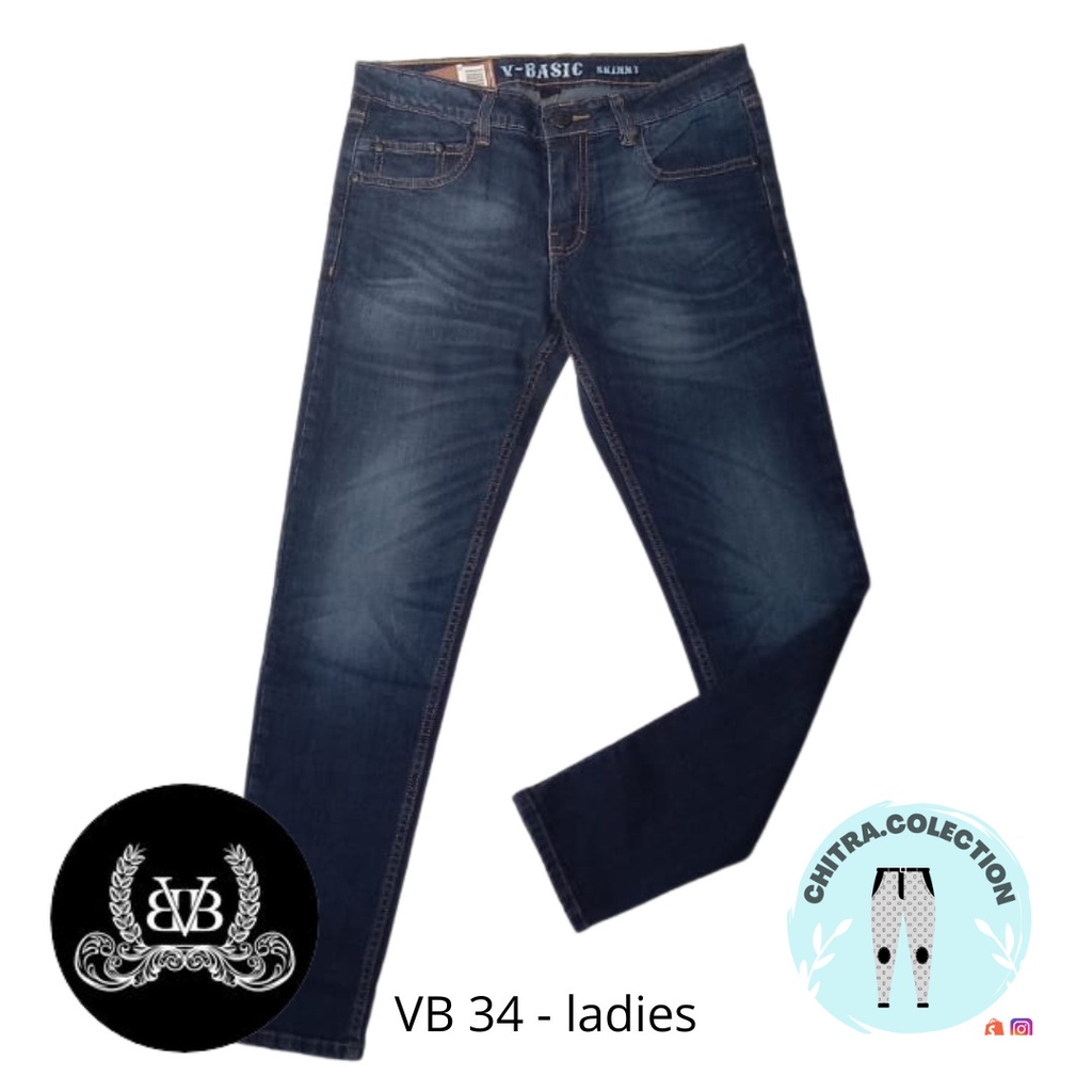 BVB Ladies - Celana Panjang Jeans Wanita Denim Premium Stretch  VB 34