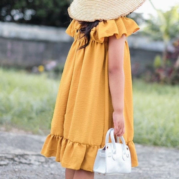 BEFAST - ZTL OOTD Dress Anak MILUA / DRESS ANAK SHALLA / DRESS ANAK SHALLA / Fashion Anak Kekinian Trendy / Dress Polos Casual / Outfit Anak Perempuan Terbaru / Dress Anak Lengan Pendek / Pakaian Anak-Anak Perempuan / Dress Anak Lucu