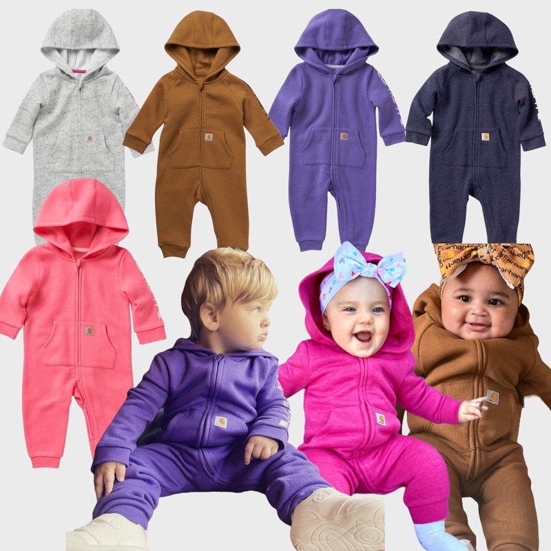 S Jumpsuit Romper Hoodie Bayi Perempuan Laki Laki Carhartt