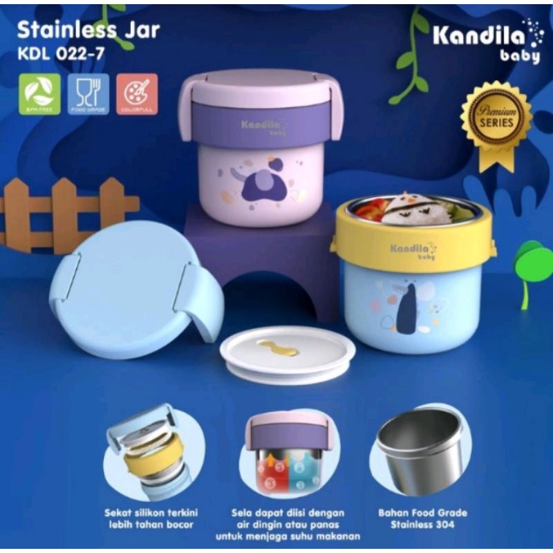 KANDILA BABY STAINLESS JAR 450ML/Food Jar Kdl 022-7