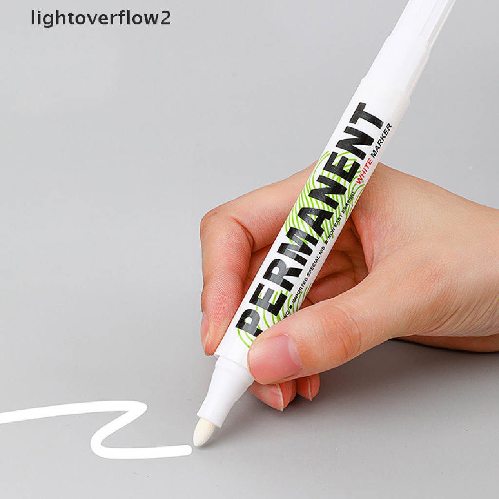 (lightoverflow2) 1pc Spidol Gel Putih Anti Air Untuk Menulis / Menggambar / Graffiti DIY