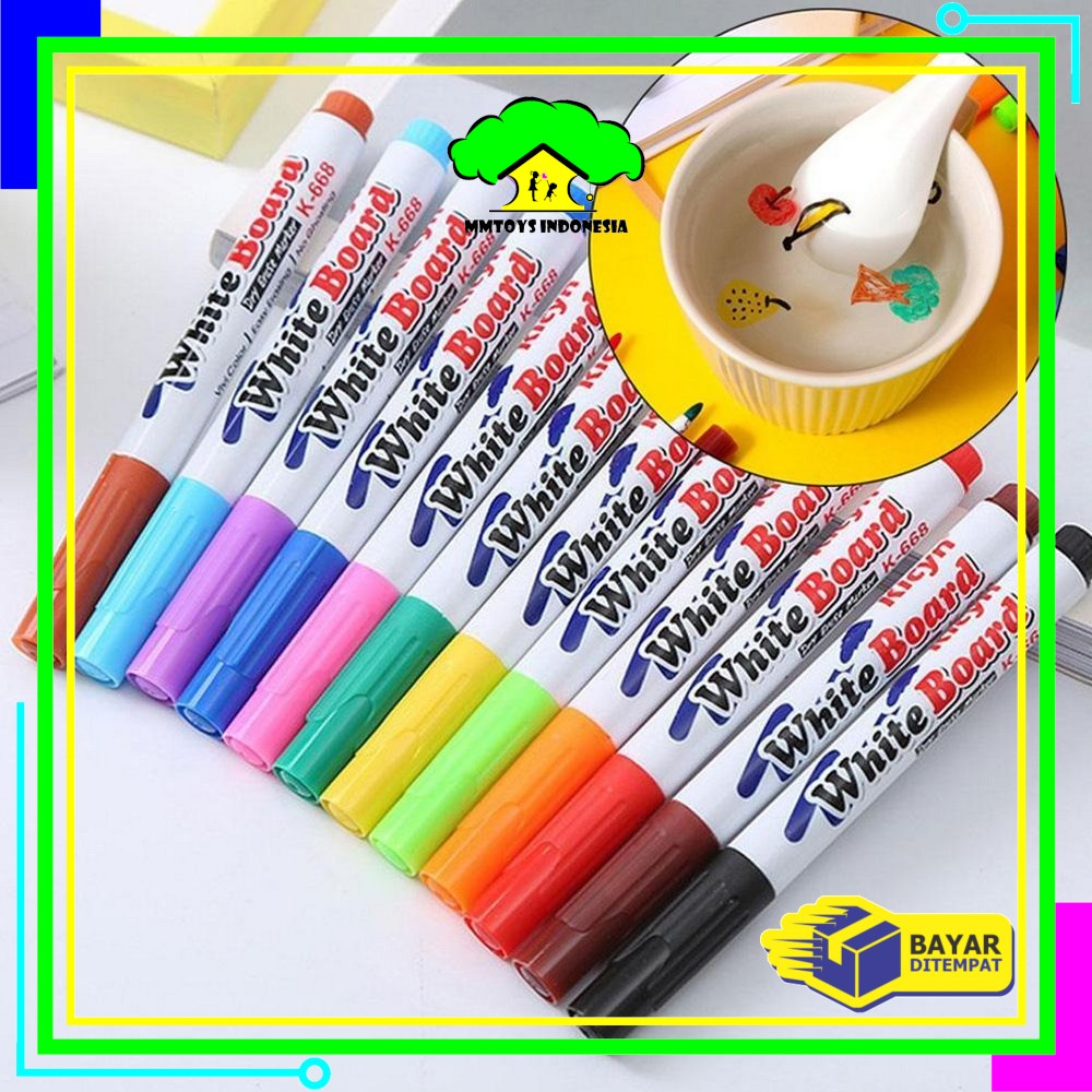 

MI-A31 Spidol Ajaib Mainan Spidol Air Tulisan Mengapung / Spidol Whiteboard Warna / Mainan Edukasi Anak Spidol Papan Tulis Spidol Ajaib